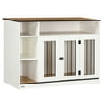 thumbnail image 3 of PawHut 47" Dog Crate Furniture with Storage, for Large Medium Dogs, White, 3 of 10