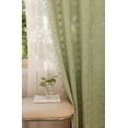 thumbnail image 3 of Xiao Hua Cortinas largas con bolsillo para barra - 1 cortina verde para dormitorio, 244*132 cm, poliéster, ideales para privacidad y control de la luz. Estilo A, 3 of 5