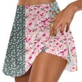 thumbnail image 1 of Faldas de Verano para las Mujeres Impresión Hoja Plisado Tenis Atlético Elástico Pantalones Cortos, Falso Dos Piezas Pantalones Falda para Diario, 1 of 6