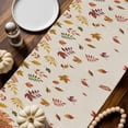 thumbnail image 2 of Gnome Fox Pumpkin Table Runner, Autumn Thanksgiving Kitchen Dining Table Decoration for Home Party Decor 13x60 Inches, 2 of 9