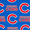 Chicago Cubs, variant on MLB Chicago Cubs 58" 100% Cotton Sports Logo Craft Fabric By the Yard, Blue and Red