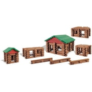 LINCOLN LOGS - Collectors Edition Village - 327 All Wood Pieces - Collectible Tin