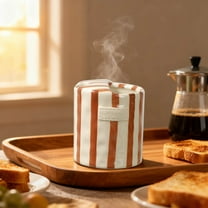 Hometravel European Vintage Coffee Cup, 300ml Underglaze Colored Striped Design, Ceramic Mug for Home, Office Beverage Use