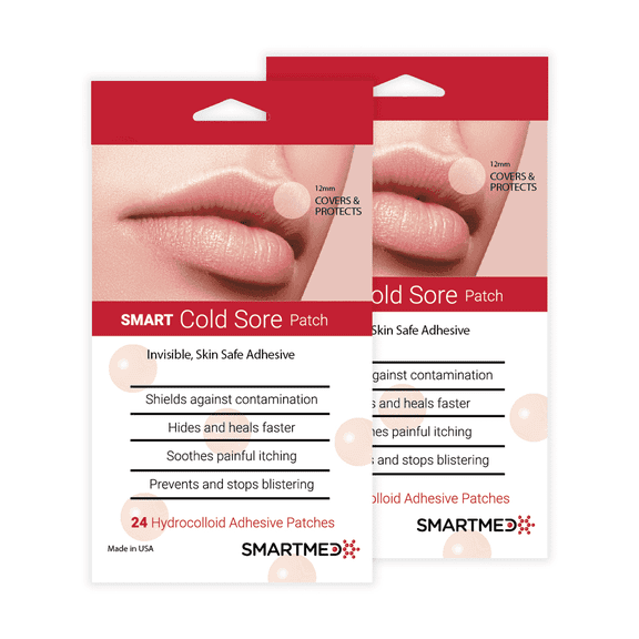 SMARTMED Cold Sore Treatment Patch, 48 Count, with Hydrocolloid and Lemon Balm