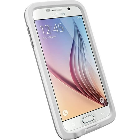 Lifeproof Frē Samsung Galaxy S6 Waterproof Case - Retail Packaging - Avalanche (White/Grey)