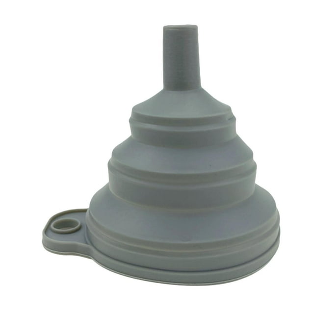 Embudo plegable de silicona Embudo para líquidos Embudo plegable Utensilio de cocina Hogar Gris