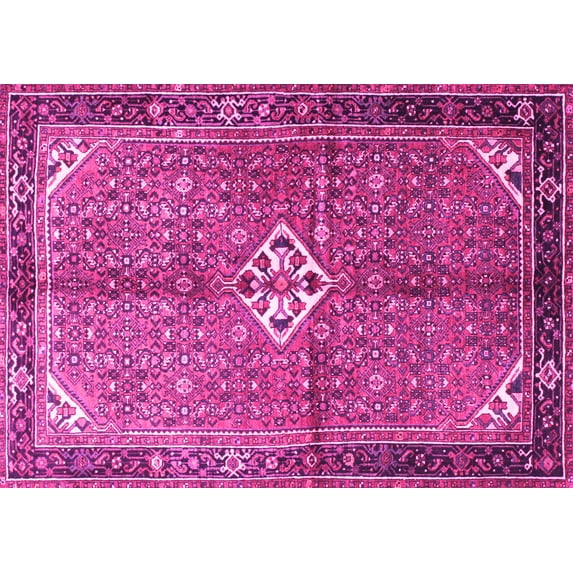 Ahgly Company Indoor Rectangle Persian Pink Traditional Area Rugs, 7' x 10'