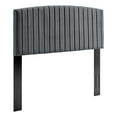 thumbnail image 1 of Pemberly Row Modern Performance Velvet Twin Headboard in Charcoal, 1 of 10