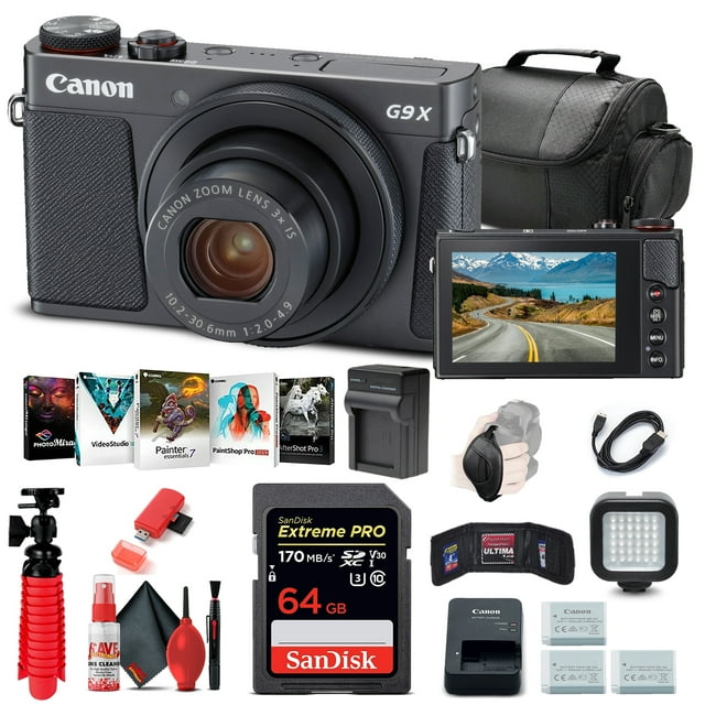 Cámara digital Canon PowerShot G9 X Mark II (1717C001) + tarjeta de 64 GB + más Canon 1717C001_EDI_3