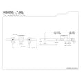 thumbnail image 5 of Kingston Brass KS8058KL Whitaker Two-Handle Wall Mount Roman Tub Faucet, Brushed Nickel, 5 of 7