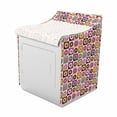 thumbnail image 2 of Dessert Washer Cover, Repeating Pop Art Illustration of Donuts in Colorful Squares Food Themed Pattern, Decorative Accent for Laundromats, 29" x 28" x 40", Multicolor, by Ambesonne, 2 of 3