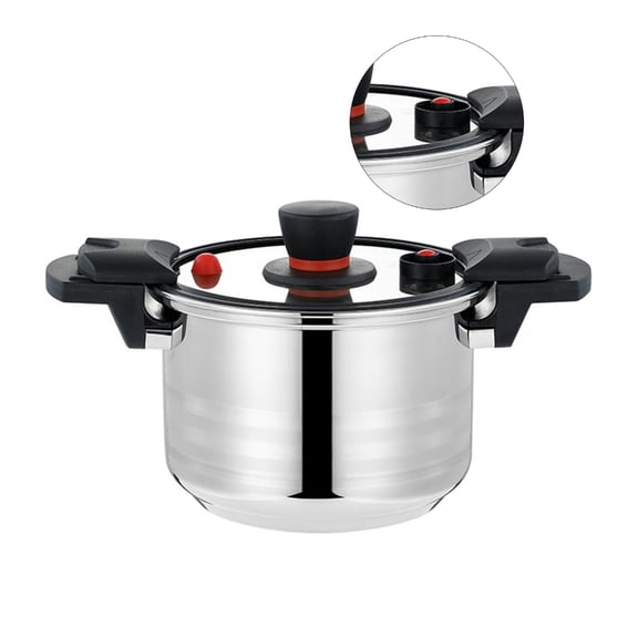 Tizuqe Pressure Cooker with Basket Convenient Pressure Cooker Efficient Kitchen Pressure Cooker Cookware Soup Meat Pots