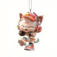 thumbnail image 2 of Adorno colgante acrílico con forma de gato para coche, mochila y decoración del hogar | Adorable colgante con forma de felino, 2 of 5