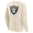 thumbnail image 3 of Men's Fanatics Cream Las Vegas Raiders Elements Future Ground Lettering Pullover Sweatshirt, 3 of 3