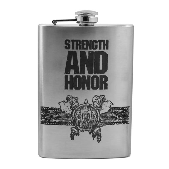 8oz Strength and Honor Flask L1