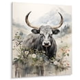 thumbnail image 2 of Designart "Cow Sumi Asian beauty III" Asian Metal Wall Art Prints, 2 of 5