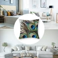 thumbnail image 5 of PIKWEEK Peacock Pattern Peacock Feather Throw Pillow Cover, Set of 2 Short Plush Material Sofa Throw Pillow Covers, Car Throw Pillow Covers, Multiple Specifications, 5 of 7