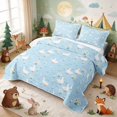 thumbnail image 3 of Erosebridal Goose Twin Quilt Set for Girls, Daisies Twin Coverlet Set, 2pcs 1 Bedspread and 1 Pillowcase, 3 of 7