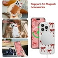 thumbnail image 2 of WWS-Magnetic pour iPhone 12 Pro Max Étui, Étui Nœud Compatible avec MagSafe, Ruban Clair Mince Sans Fil Couverture de Téléphone Esthétique Anti-Jaunissement Antichoc Protectrice pour Femmes Filles - Bourgogne, 2 of 4