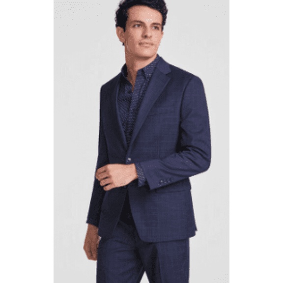 Tallia Mens Classic fit Suit Jacket Blazer 40 S Blue Check