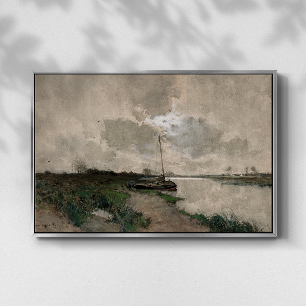 Vintage Landscape-CCCXLVIII By Wexford Home Framed in Silver Wood Gallery Wrapped Canvas 17 in. x 25 in.