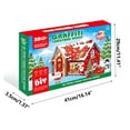 thumbnail image 3 of CYFW Diy Christmas Playhouse Foldable Kids Coloring House Fortress Family Activities Craft Art Project Cardboard Coloring House for Kids 16X11 Inch, 3 of 7