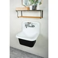 thumbnail image 3 of Kingston Brass GCLWS221811 Petra Galley 22" Cast Iron Wall Mount Utility Sink, White, 3 of 10