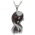 thumbnail image 1 of 16 in. Rhodium & Ruthenium Brass Chain Pendant with AAA Grade CZ, Multi Color, 1 of 1