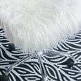 thumbnail image 5 of Linon Cami Faux Fur Upholstered Armless Office Task Chair in Cream White, 5 of 15