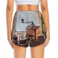 thumbnail image 4 of Goofa Oil Lamp Coffee Beans Printed Women 2 in 1 Running Shorts,Quick Dry Athletic Workout Shorts,High Waisted Athletic Shorts with Liner Pockets-, 4 of 9