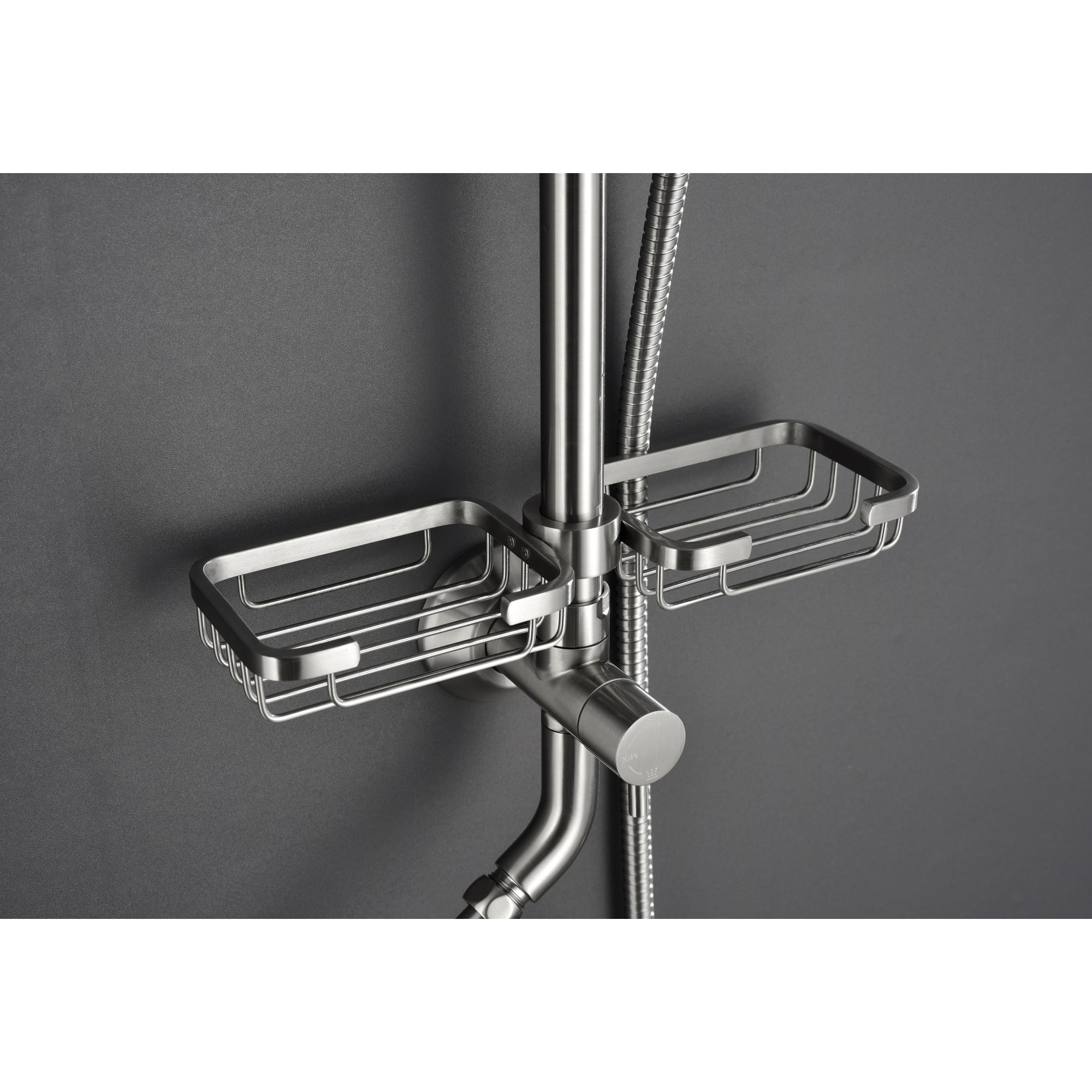 Shower System, With 10" Rain Shower head, 4-Function Handheld Shower Head, Adjustable Slide Bar And Soap Dish