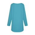 thumbnail image 5 of Knosfe Womens Tunic Tops To Wear with Leggings Crewneck Long Long Sleeve Plus Size Y2k Shirts Dressy Loose Fit Women Blouse Casual Fashion Fall Comfy Plus Size Going Out Tops Cyan 2X, 5 of 6