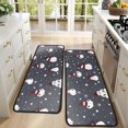 thumbnail image 4 of Kitchen Rugs Sets Of 2,Dark Christmas Snowman Pattern Anti Fatigue Kitchen Mat Rugs Non Slip Washable,Decorative Kitchen Floor Mats for Kitchen,Sink,Laundry,17"x47"+17"x47", 4 of 5