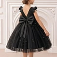 thumbnail image 2 of Gubotare Girls Tulle Dress Toddler Girls Tulle Tutu Dress Ruffle Tie Back Sleeveless Kids Princess Party Dresses (Black,Size 4-5 Years), 2 of 3