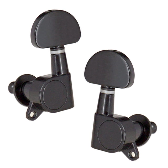 Matsuzay 6 piezas de clavijas de afinación de guitarra, componente de instrumento musical, accesorio de repuesto, tecla de ajuste, perilla de botón, Artesanía Negro Matsuzay HA060613-02