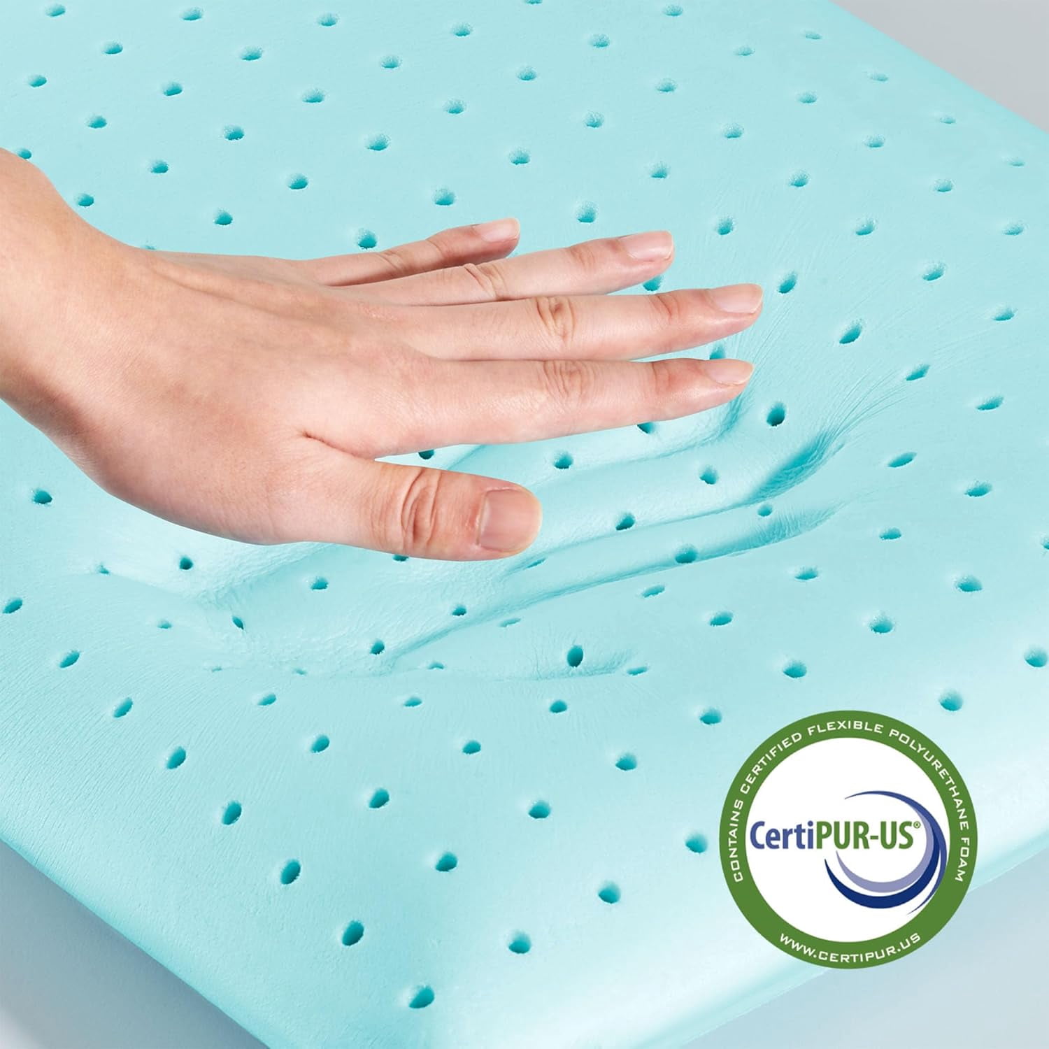 Sonive Ultra Thin Cooling Memory Foam Flat Pillow, Summer Pillow for Side/Back/Stomach Sleepers, Washable Cover 23.6"×15.8"×2.35"