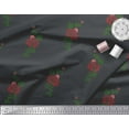 thumbnail image 3 of Soimoi Polyester Crepe Fabric Leaves & Floral Block Print Fabric by The Yard 52 Inch Wide, 3 of 3