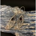 thumbnail image 4 of Solid 925 Sterling Silver Dangle Drop Earrings For Women, Pear Garnet Natural Gemstone Beautiful Handcrafted January Birthstone Earrings, 4 of 4