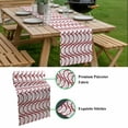 thumbnail image 5 of Red Grey Geometric Table Runner - 60 Inch Long, Kitchen Dining Table Runner Dresser Scarves, Abstract Modern Twisted Lines Art Farmhouse Decor for Coffee Tables Wedding Party Banquet, 5 of 8