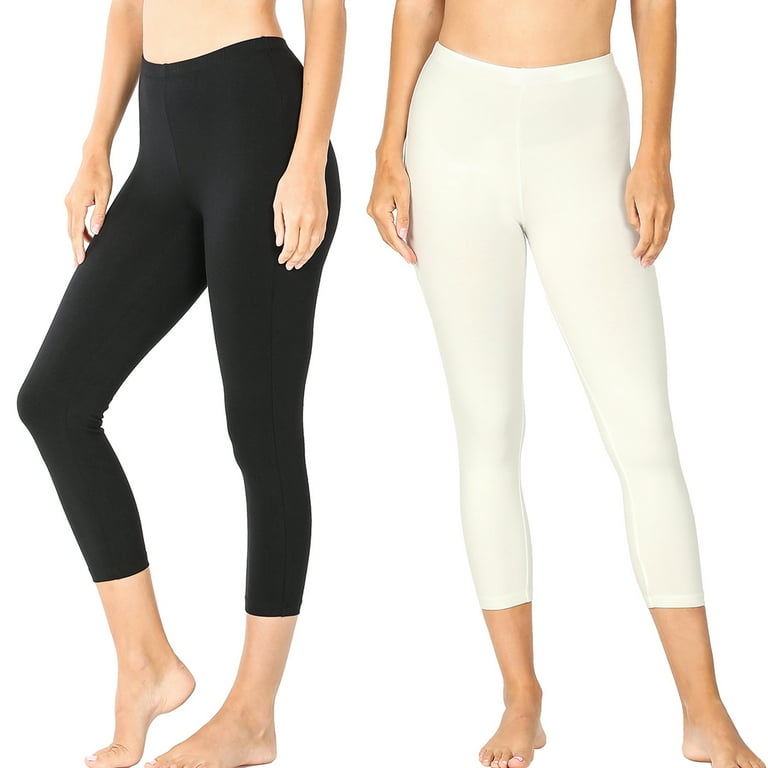 Cotton capri shop leggings walmart