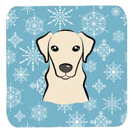 

Snowflake Yellow Labrador Foam Coasters Set Of 4