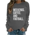 thumbnail image 1 of DPTALR Hauts Décontractés à Col Rond Imprimé Récréatif Manches Longues pour Femmes, 1 of 2