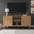thumbnail image 2 of Bridgevine Home Briggs Modern 60 Inch TV Stand for TVs up to 65 inches, Classic Walnut Finish, 2 of 11