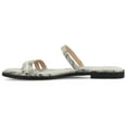 thumbnail image 2 of Journee Womens Brisa Multi Strap Slip On Flat Sandals, 2 of 9
