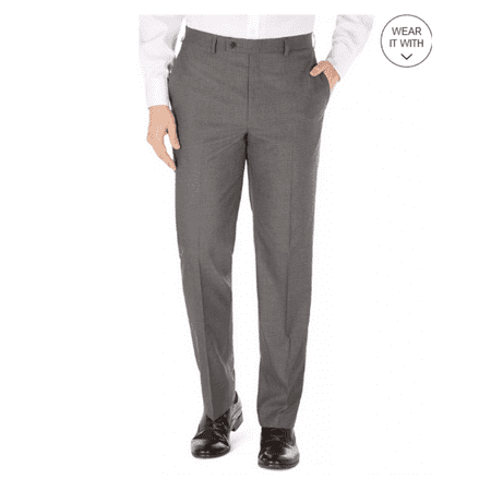 Ralph Lauren Men Pattern Classic Fit UltraFlex Flat Front Grey Pants 30X30