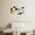 thumbnail image 2 of Elephant Stock Abstract Geometric Concept Wall Art - Horizontal Multi Panel Canvas - Living Room Wall Decor - Abstract Multi Panel - Yellow And Black Decor - 30" x 18", 2 of 4