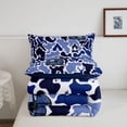 thumbnail image 5 of Catabedysis Safari Animal Bear Full Size Comforter Sets,Rustic Camouflage Camping Bedding Comforter Set For Boys,Blue,Navy Blue Reversible,3pcs,1 Comforter and 2 Pillowcases, 5 of 7