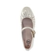 thumbnail image 4 of Wonder Nation Little Girls and Big Girls Scrunch Ballet Dress Shoes, Gold-Tone, 4 of 5
