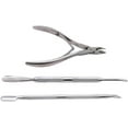thumbnail image 3 of 3Pcs Stainless Steel Cuticle Remover Professional Fingernail Cuticle Nipper And Pusher Durable Manicure Beauty Tool, 3 of 5