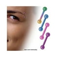 thumbnail image 1 of Anodized Titanium 14G Straight Barbell Eyebrow Rings - 4 Colors Available, 1 of 3